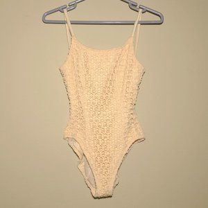 Sessa One-Piece Nude Mesh Tank Swimsuit Size 10
